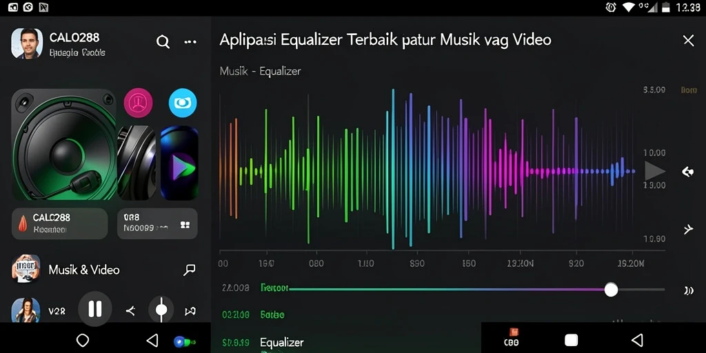 Antarmuka <strong>CALO288</strong> yang intuitif dengan fitur Equalizer yang lengkap.