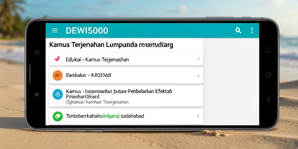 Antarmuka DEWI5000 yang user-friendly untuk terjemahan cepat.