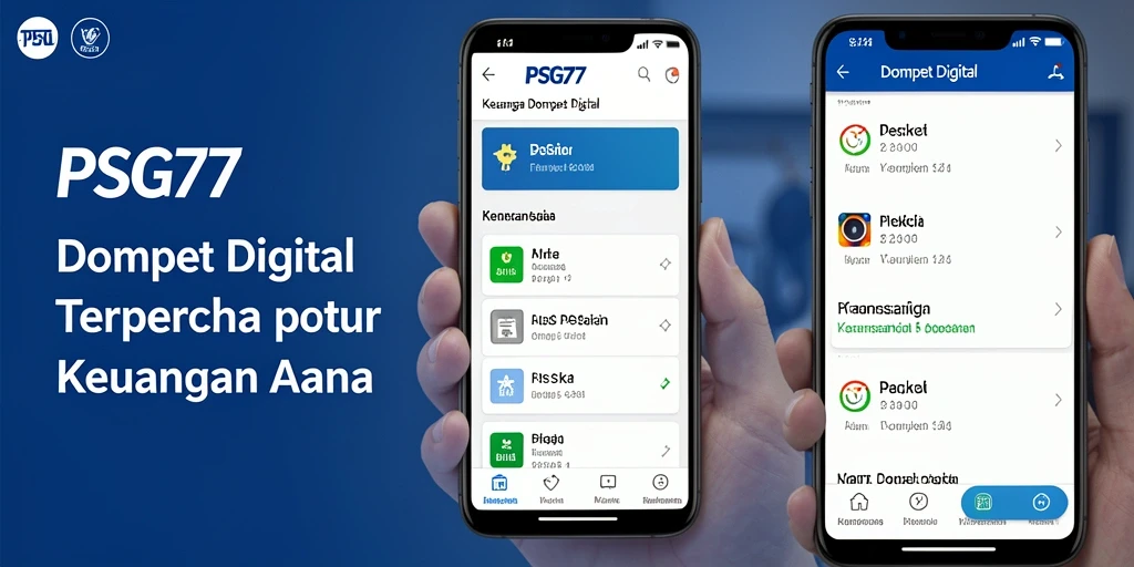 Tampilan antarmuka aplikasi Dompet Digital PSG77 yang mudah digunakan.