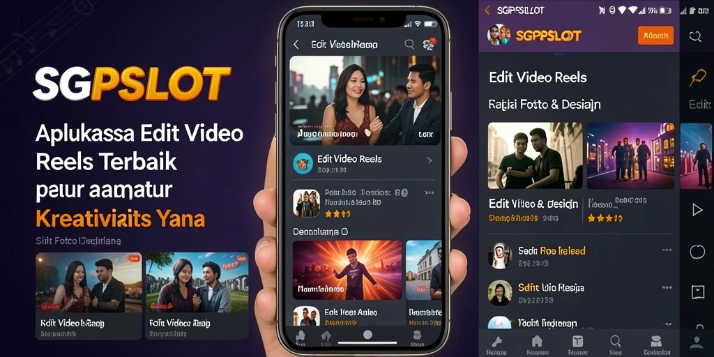 Antarmuka SGPSLOT yang sederhana dan fitur Edit Video Reels yang lengkap.